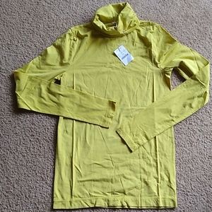 J Crew size s green turtleneck 89% cotton